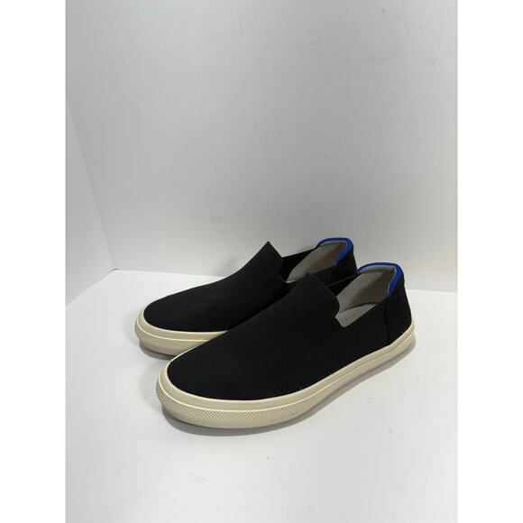 Rothy’s Shoes - Women's Black Slip-On Canvas Loafers with Ivory Sole